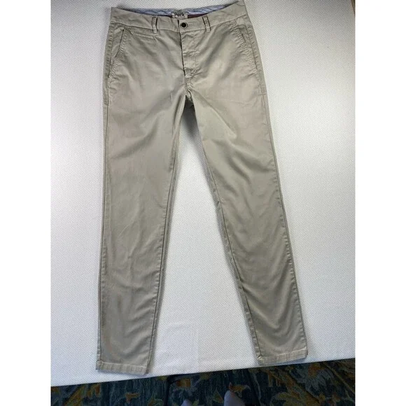 Perk Straight Slim Fit Stretch Chino Pants Men’s 32 X 34 Beige Tab Khaki - Picture 1 of 15